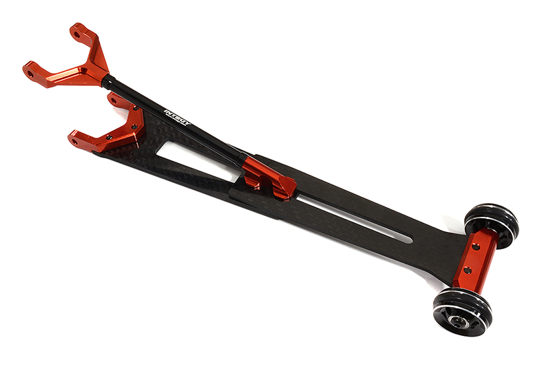 C30172RED Machined Alloy & Composite Wheelie Bar for Associated DR10 Drag Race Car RTR - Image 1