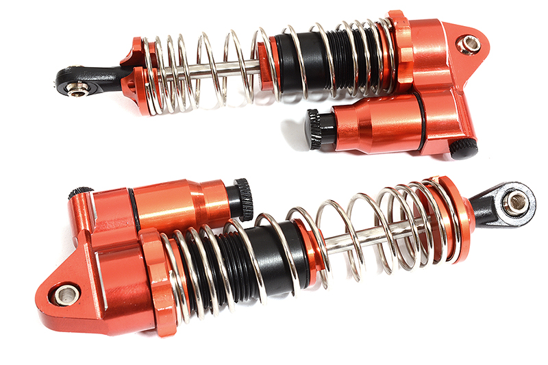 C30200RED Alloy 90mm Piggyback Shock(2) w/ Rebound Adjust for SCX-10, SCX10 II & SCX10 III - Image 1