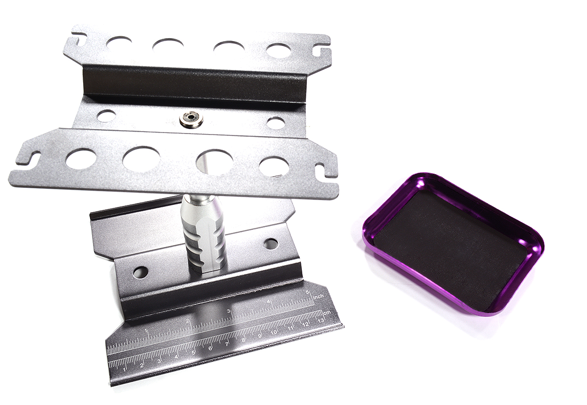 C30308GUN Universal Car Stand Workstation (140x120x145mm) w/ Magnetic Parts Storage Tray - Image 1