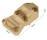 Alloy Machined Brass 11g Each Differential Cover for Axial 1/24 SCX24 - Image 2