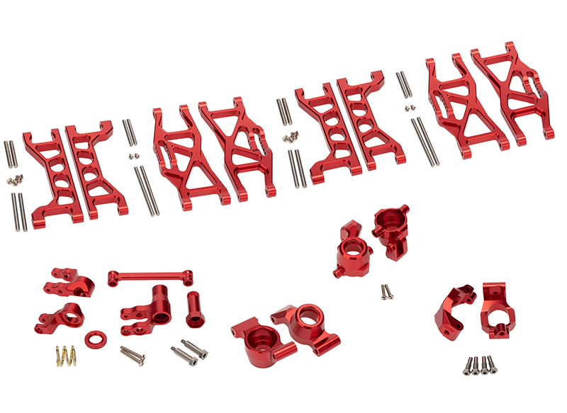 C30346RED Alloy Conversion Hop-Up Kit for Traxxas 1/10 Maxx 4S - Image 1