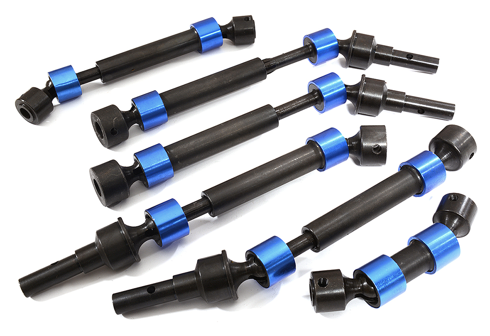 C30573BLUE V2 6-Piece Metal Drive Shafts Set for Traxxas 1/10 E-Revo 2.0 8650 8655 8658 - Image 1