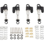 Black Alloy Machined Reservoir Friction Damper Set for Axial 1/24 SCX24