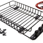 Realistic 1/10 Scale Metal Luggage Tray 210x145x30mm with 5 LED Spot Light Set