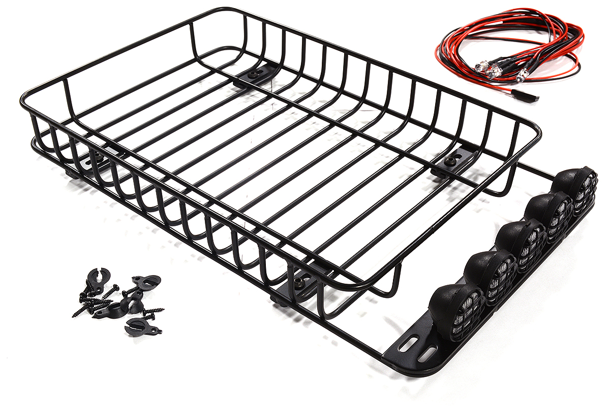 C30653 Realistic 1/10 Scale Metal Luggage Tray 210x145x30mm with 5 LED Spot Light Set - Image 1