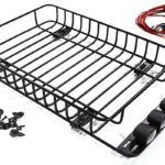 Realistic 1/10 Scale Metal Luggage Tray 210x145x30mm with 5 LED Spot Light Set