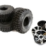 Billet Alloy 6 Spoke 1.9 Wheel & Tire (4) for Scale Crawler (O.D.=122mm)