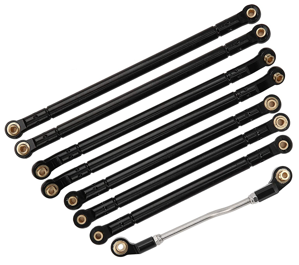 C30803BLACK Billet Machined Alloy Linkage Set for Axial 1/10 SCX10 III - Image 1