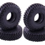 Realistic Rubber Tires (4-Pack) for Axial 1/24 SCX24 Rock Crawler (O.D.=54mm)