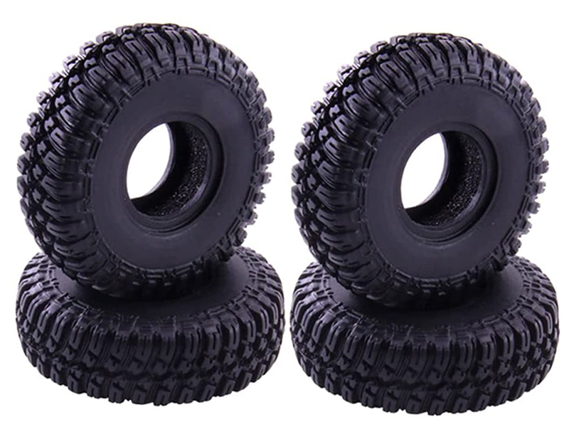C30941 Realistic Rubber Tires (4-Pack) for Axial 1/24 SCX24 Rock Crawler (O.D.=54mm) - Image 1