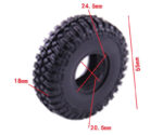 Realistic Rubber Tires (4-Pack) for Axial 1/24 SCX24 Rock Crawler (O.D.=54mm) - Image 2