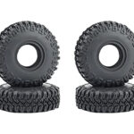 Realistic Rubber Tires (4) for Axial 1/24 SCX24 Rock Crawler (O.D.=54mm)