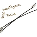 Secured Body Clip (4) with 120mm Retainer Link for 1/16 & 1/10 RC