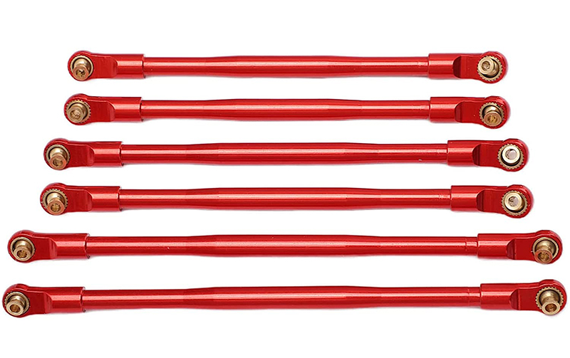 C31122RED Metal Alloy Linkages (6) for Axial 1/10 RBX10 Ryft 4WD Rock Bouncer - Image 1