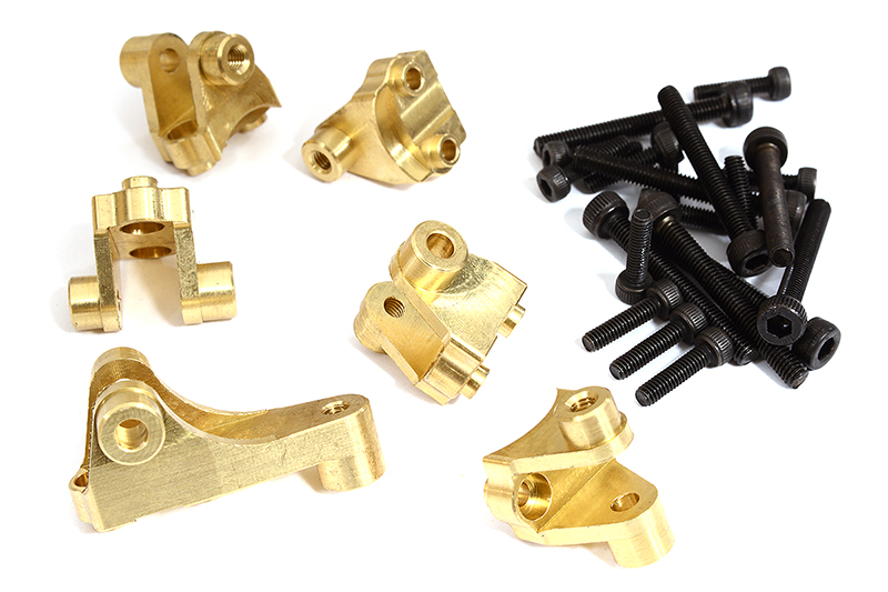 C31161 Brass Alloy 72g Total Axle Mount (6) for Traxxas TRX-6 Scale & Trail Crawler - Image 1