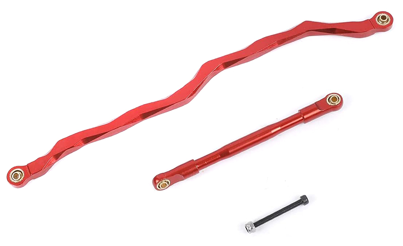 C31187RED Alloy Steering Linkage Set for Axial 1/10 RBX10 Ryft 4WD Rock Bouncer - Image 1