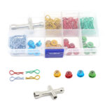 1/10 Color Body Clips, M4 Hex Wheel Nuts & 4-Way Cross Wrench w/ Carrying Box