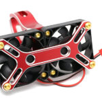 Alloy Mount + 40x40mm Twin Cooling Fan for X-Maxx, Arrma 1/5 & Motor 48-57mm OD