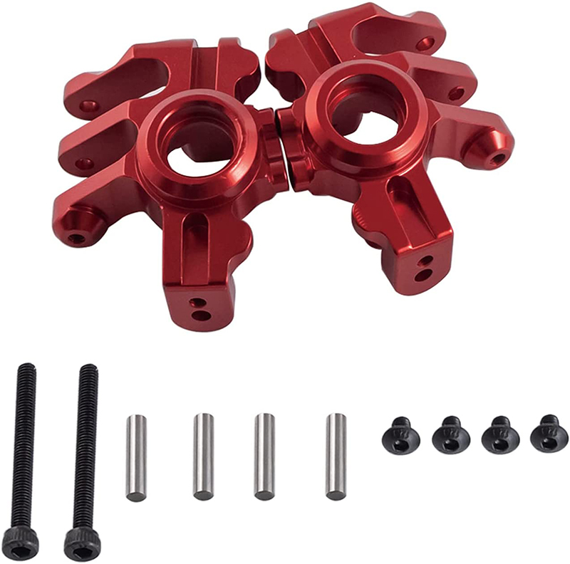 C31253RED Machined Alloy Steering Blocks for Axial 1/10 RBX10 Ryft 4WD Rock Bouncer - Image 1