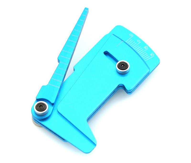 C31353BLUE Aluminum Alloy Ride Height 3-to-10mm & Camber Gauge for 1/10 Drift & TC - Image 1