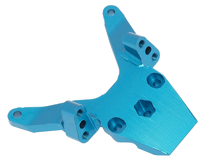 C31409BLUE Alloy Machined Front Bulkhead for Losi 1/18 Mini-T 2.0 - Image 1