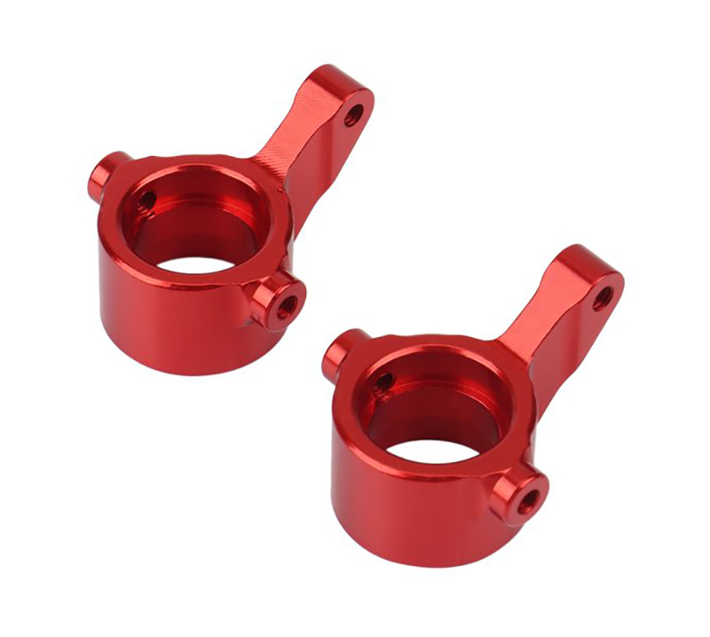 C31418RED Alloy Machined Steering Blocks for Axial 1/18 Yeti Jr RTR - Image 1
