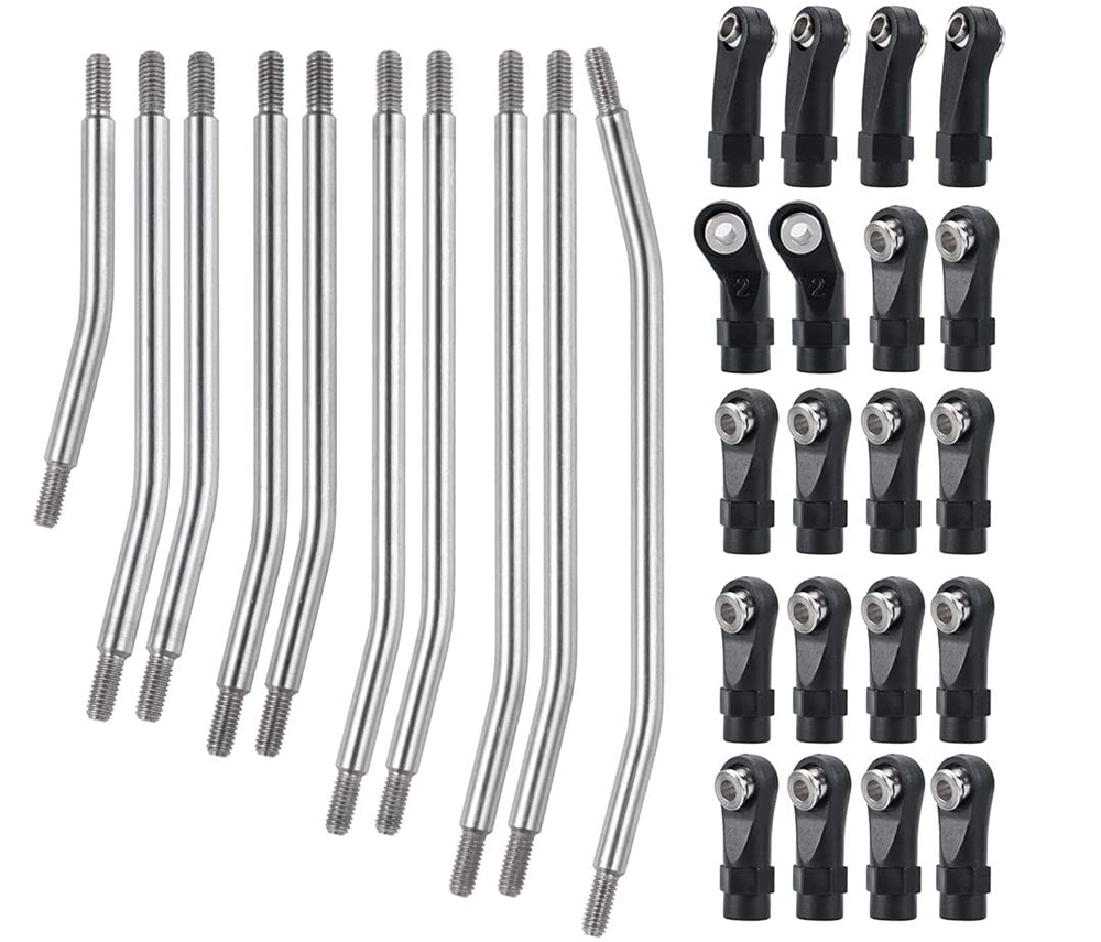 C31430 Alloy Machined Linkages (10) for Axial SCX-10 Type Scale Crawler 313mm WB - Image 1