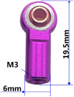 Alloy Machined M3 Size Short Ball Ends Type Tie Rod Ends, Ball Links - Image 2
