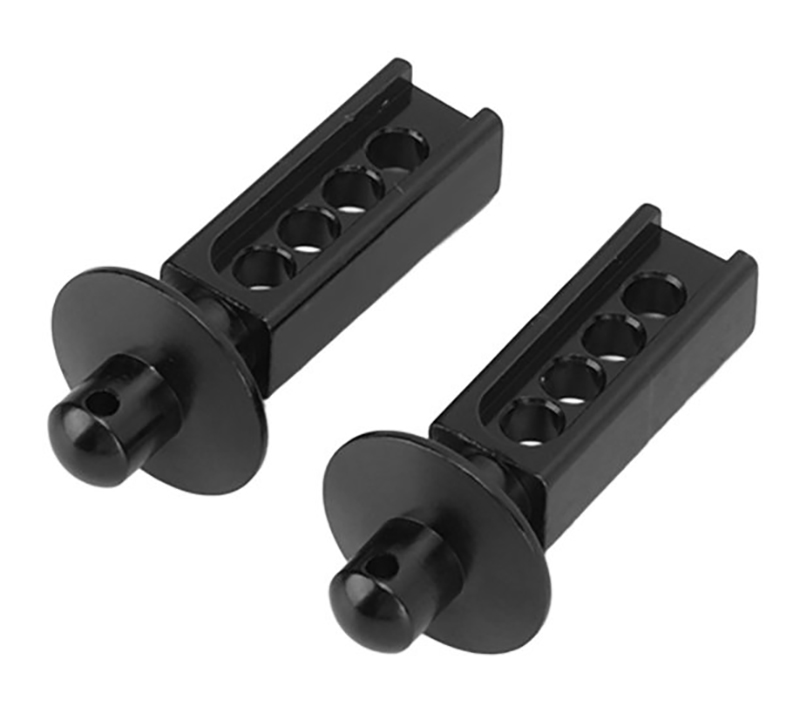C31883BLACK Alloy Front Body Posts for Traxxas 1/16 E-Revo - Image 1