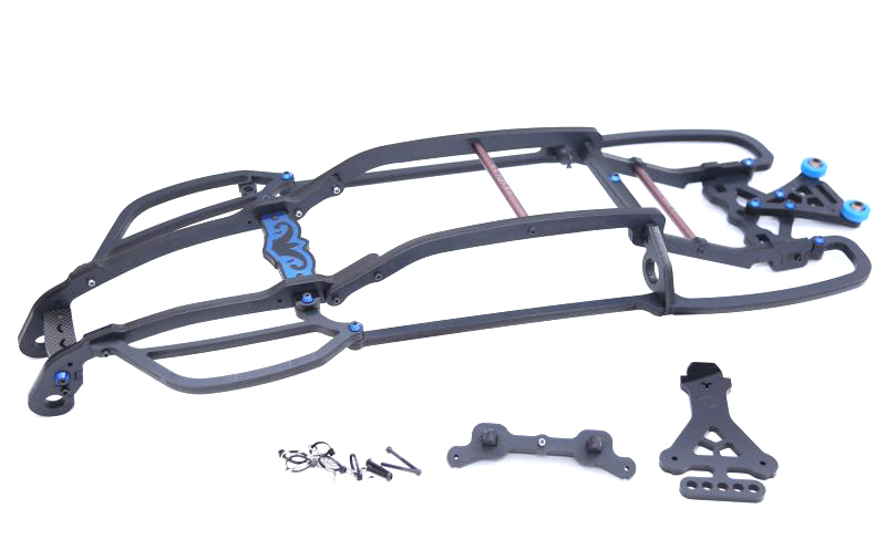 C31925BLACK V2 HD Composite and Alloy Exo-Skeleton Roll Cage Kit for X-Maxx 4X4 Black - Image 1