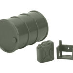 Realistic Drum Container & Jerry Can w/ Mount for 1/24 Scale Crawler
