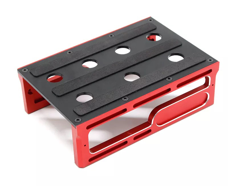 C32067REDBLACK Universal Car Stand Workstation (145x98x45mm) for 1/10 Size - Image 1