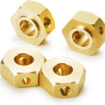 Brass 12g Each 17mm Hex Wheel Adapters for Axial SCX6 Crawler 252011