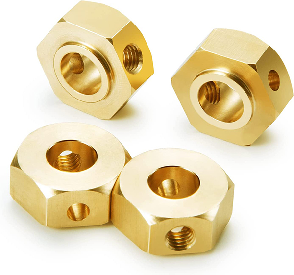 C32073 Brass 12g Each 17mm Hex Wheel Adapters for Axial SCX6 Crawler 252011 - Image 1