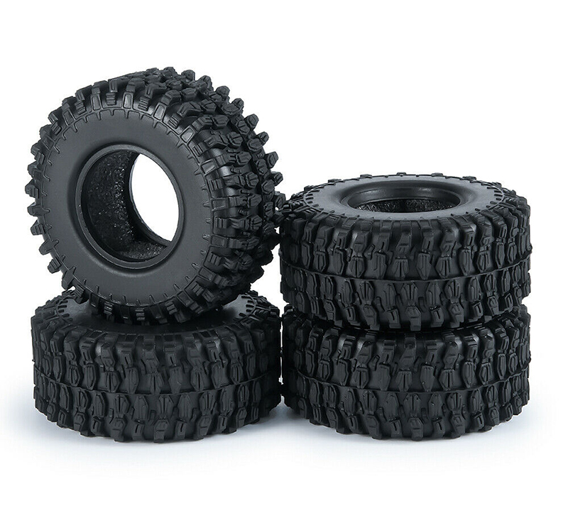 C32077 Realistic Rubber Tire Set for Axial SCX24 Crawler O.D.=54mm - Image 1