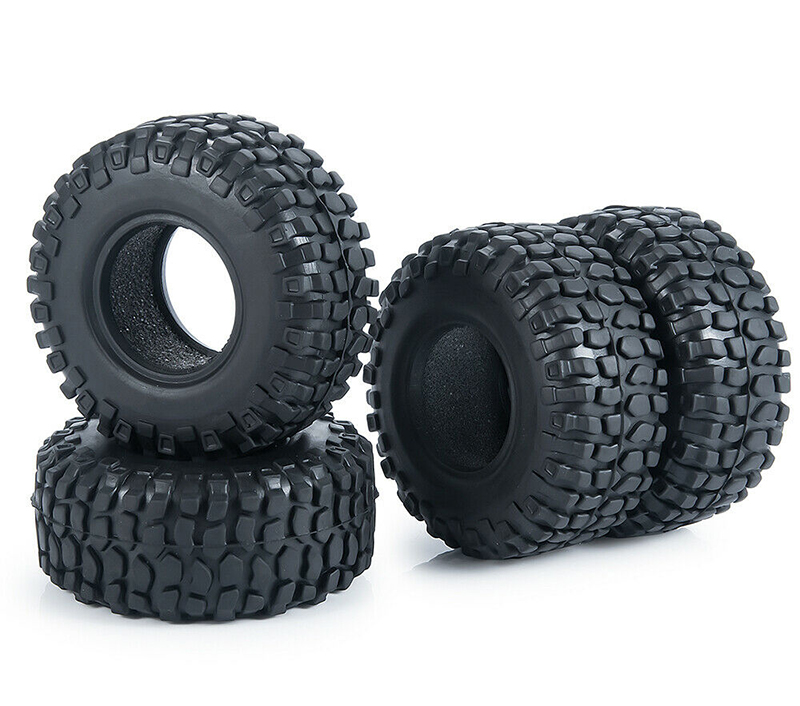 C32078 Realistic Rubber Tire Set for Axial SCX24 Crawler O.D.=50mm - Image 1