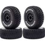 Short Course 2.2/3.0 Wheel for 12mm Hex & Tire Set (4) 1/10 Scale (O.D.=110mm)