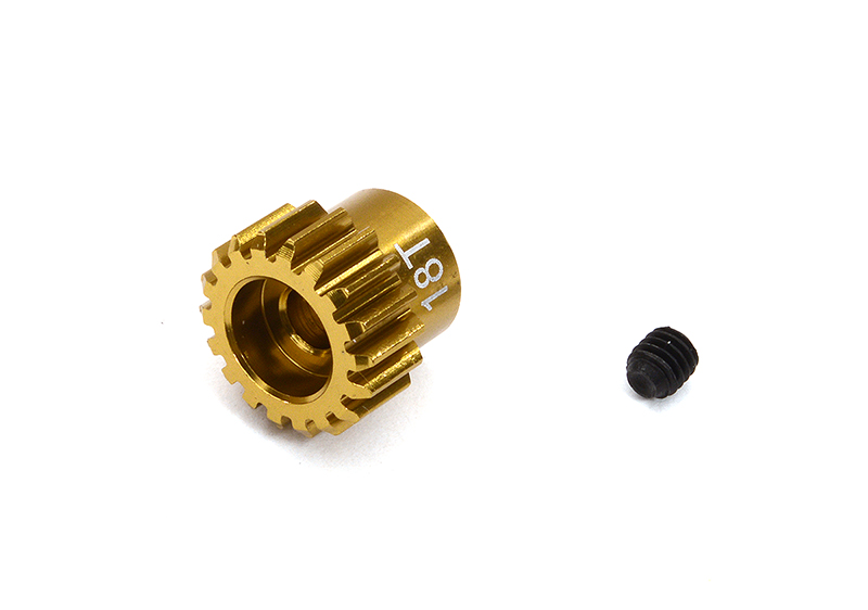 C32347 7075 Alloy 48 Pitch Hard Coating Pinion 18T, 3.17mm Bore/Shaft - Image 1