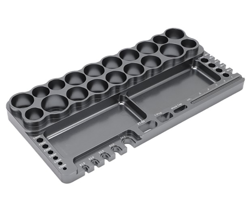 C32448 Black Universal Workbench Organizer 195x98x18mm Workstation Tray - Image 1