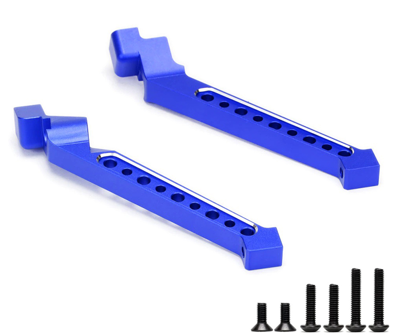 C32480BLUE Alloy Machined Rear Tower Chassis Braces for Traxxas 1/8 Sledge 4WD Truck 9521 - Image 1