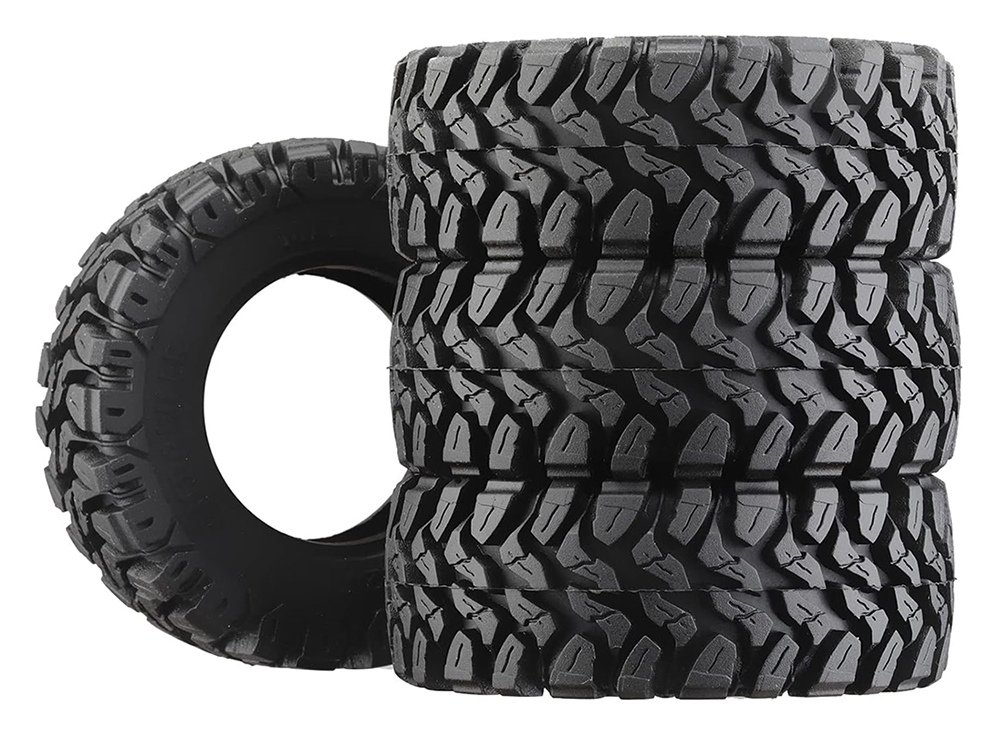 C33004 24mm Width Rock Crawler 1.3 Tire (4) Set for Traxxas 1/18 TRX-4M Crawler OD=64mm - Image 1