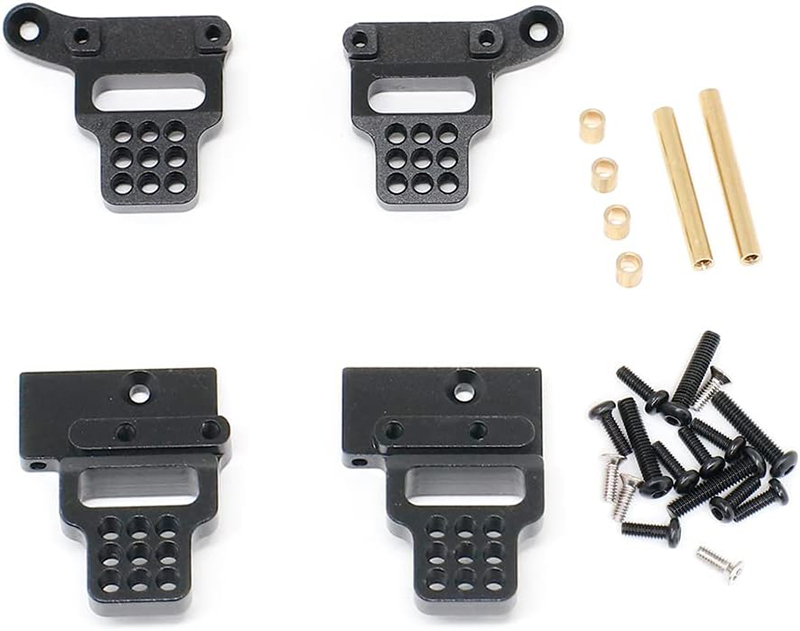 C33012BLACK Black Alloy Machined Shock Towers (4) for Traxxas 1/18 TRX-4M RC Crawler 9826 - Image 1