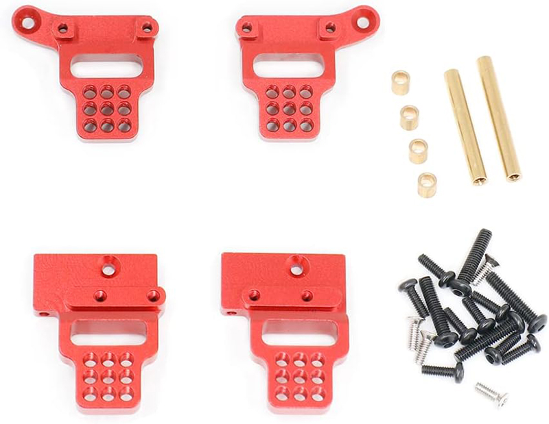 C33012RED Red Alloy Machined Shock Towers (4) for Traxxas 1/18 TRX-4M RC Crawler 9826 - Image 1