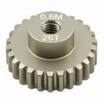 7075 Alloy Machined Mod 0.6 Pinion Gear 26T, 3.17mm Bore/Shaft for Brushless R/C