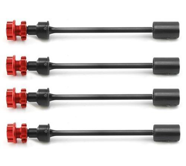 C33221RED Machined Universal Drive Shafts w/ Hex Hubs for Traxxas 1/10 E-Revo 2.0 8650 - Image 1