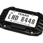 Realistic Black License Plate with Alloy Frame for Axial 1/6 SCX6 250008