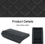 Black PU Leather Armrest Cover for Tesla Model 3/Y - Image 3