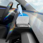 Grey TPE Rear Screen Stand Storage Tray Organizer for Tesla 17-23 Model 3/Y - Image 2
