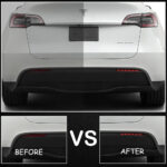 Red Housing Full LED Rear Bumper Fog Reflex Lamp for Tesla Model 3 - Image 3