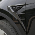 Glossy Carbon Side Camera Wolf Teeth Style Trim Covers for Tesla 20-23.6 Model Y - Image 3